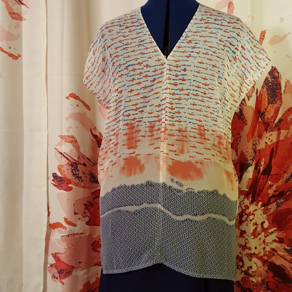 CAbi Yacht Top Fireworks Blouse