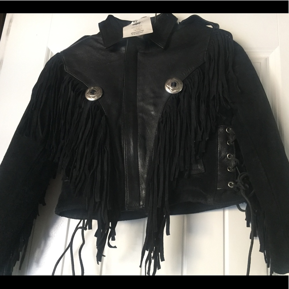 Suede fringe jacket