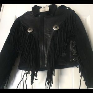 Suede fringe jacket