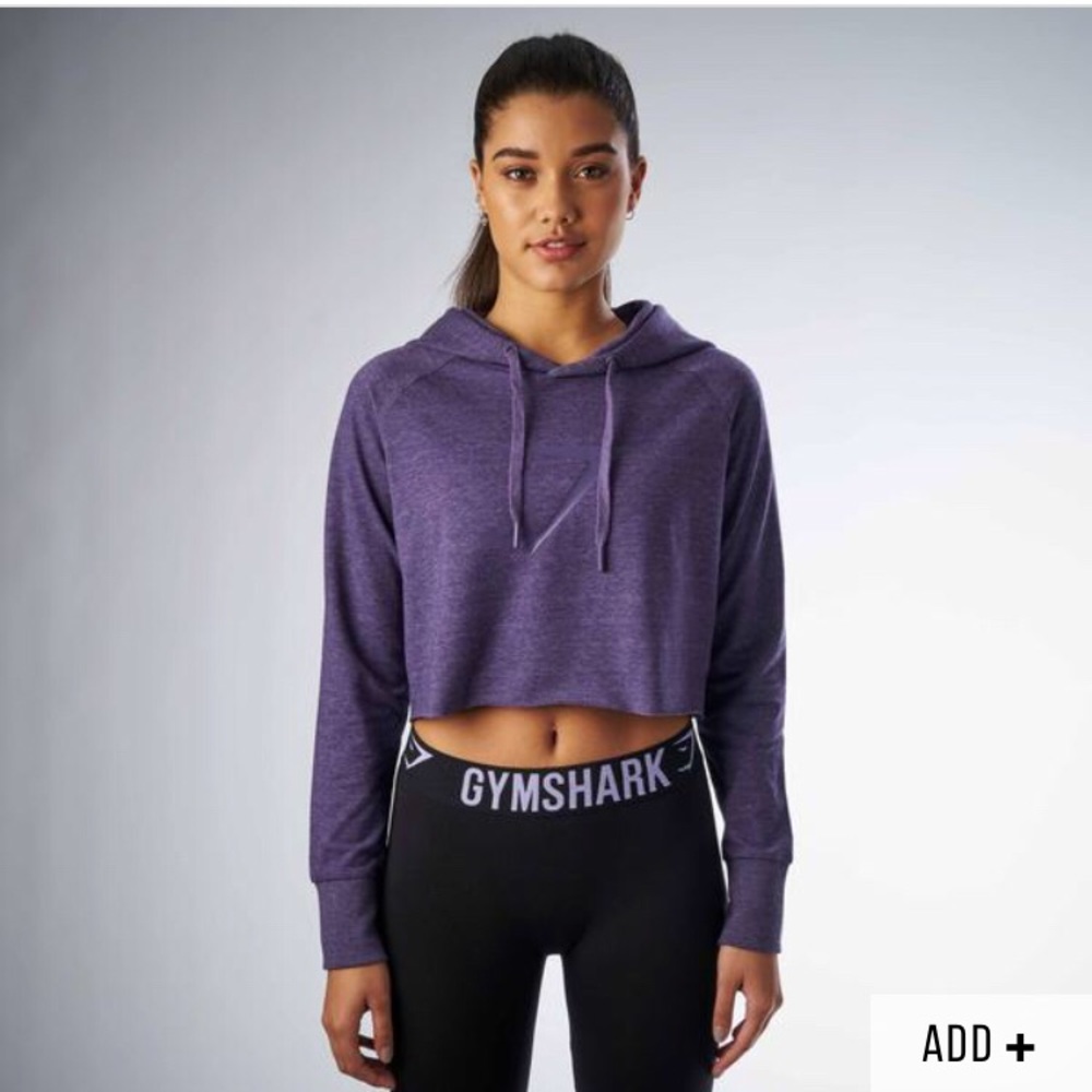 Purple crop hoodie from gymshark
