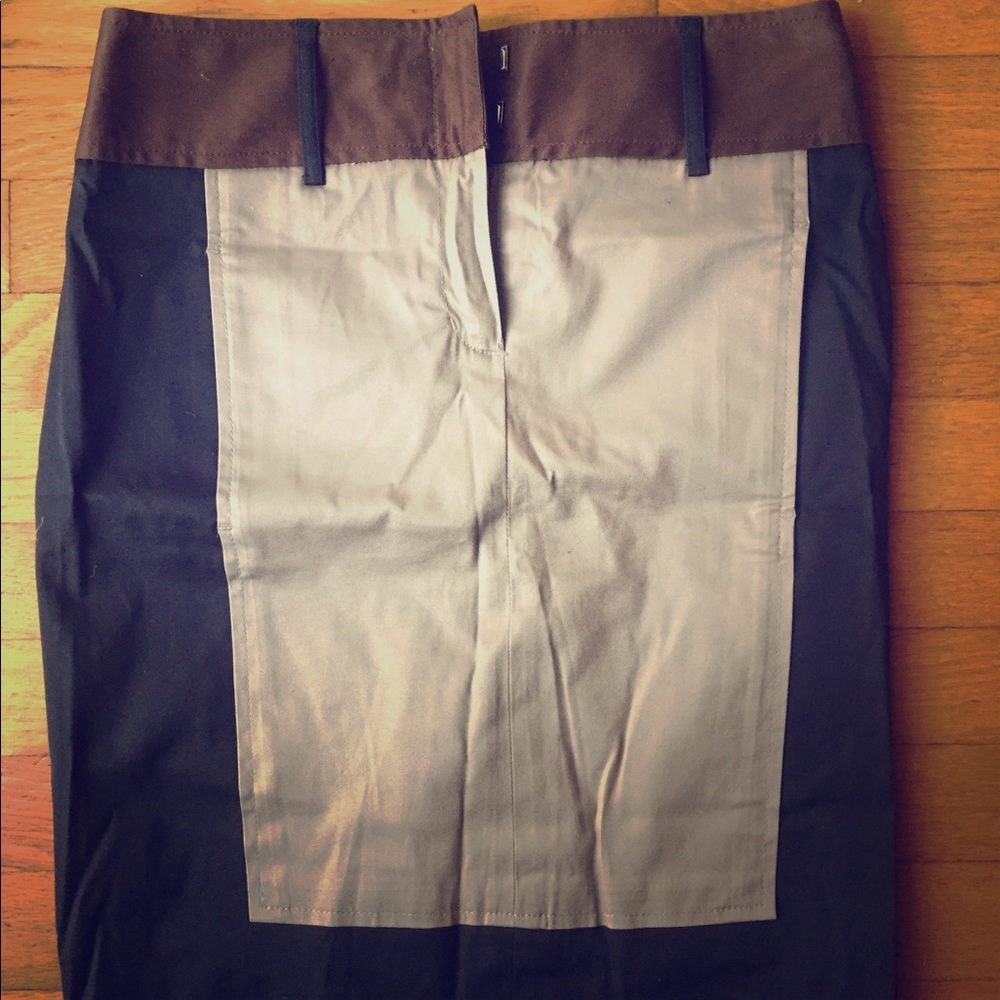 BCBG Pencil Skirt Block colors with back pockets
