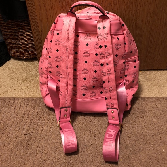 Pink mcm backpack main image 4