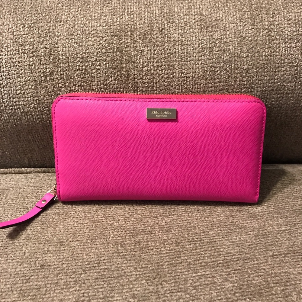 Kate Spade bright pink wallet