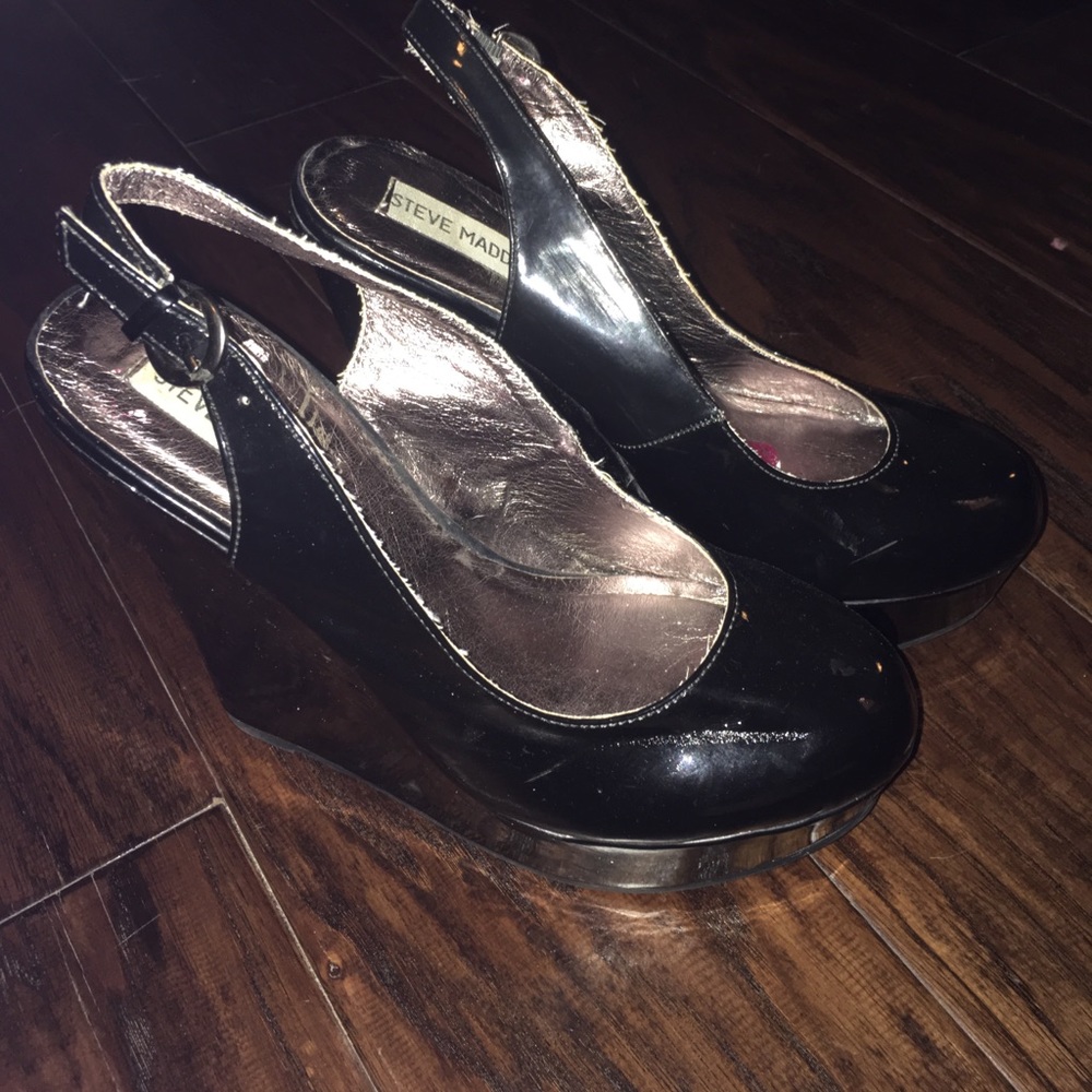 Black Steve Madden Wedges