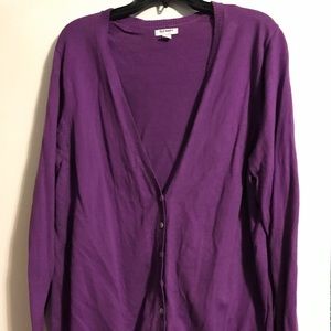 Purple cardigan