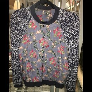 Free People patchwork bomber