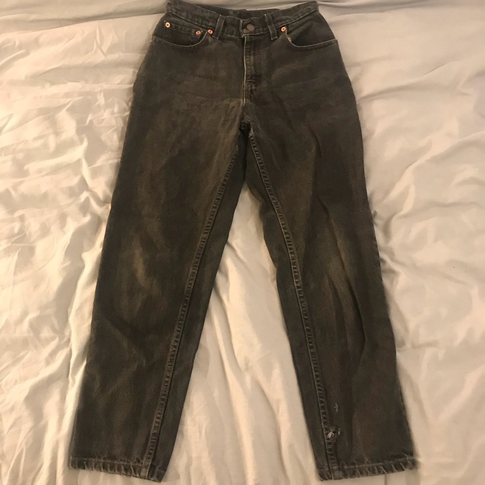 Black Vintage High Waist Levi Jeans