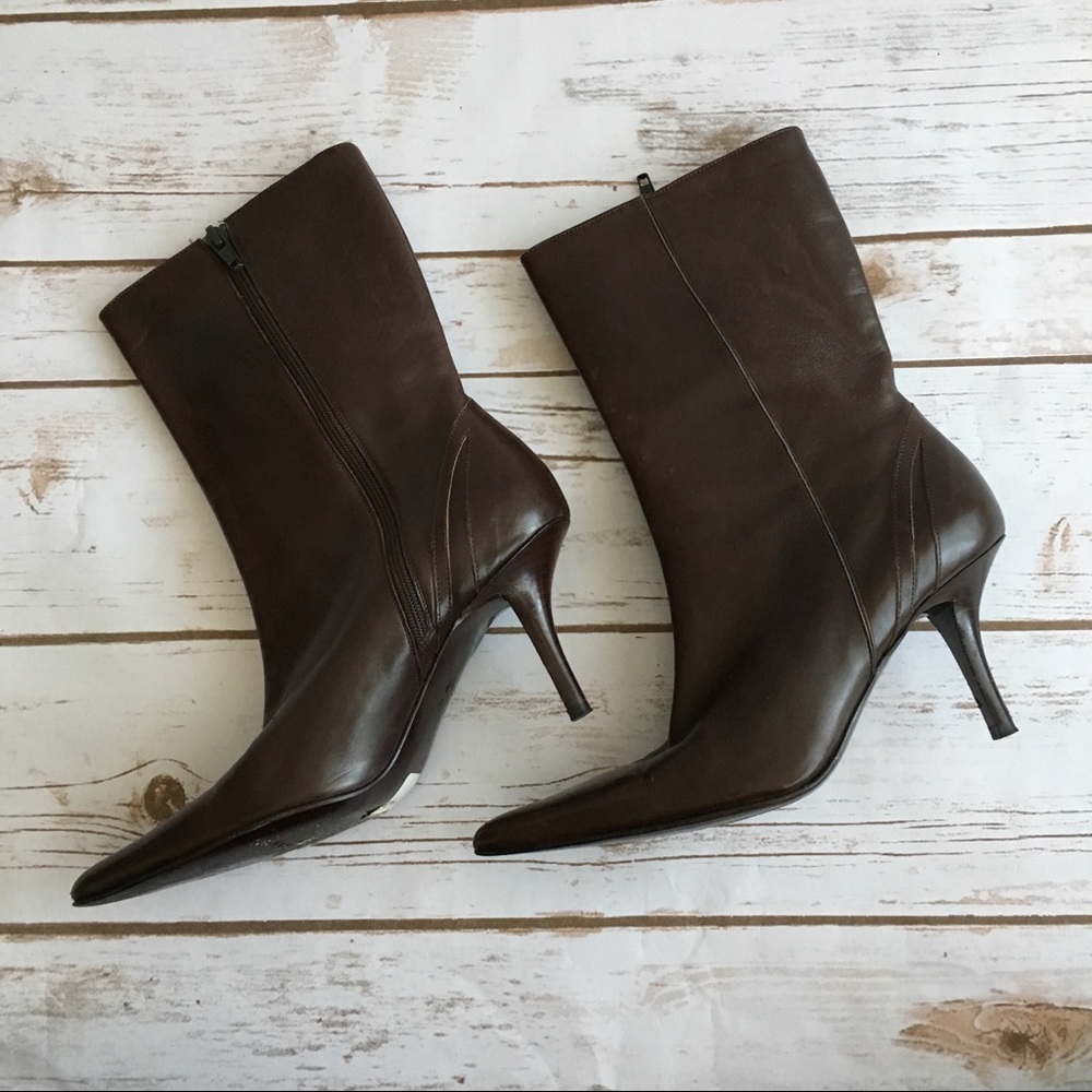 Cole Haan • Soft Leather Pointed Toe Ankle Boots