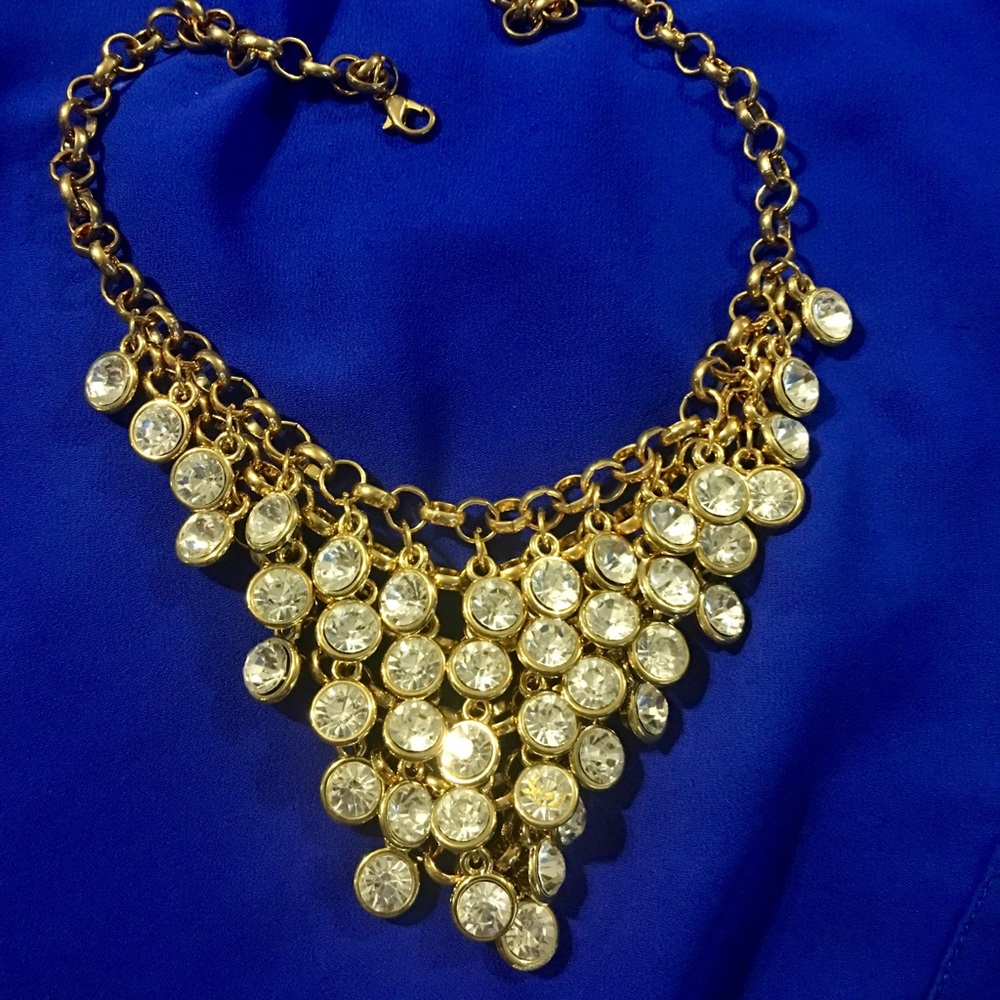 Cascade bib necklace
