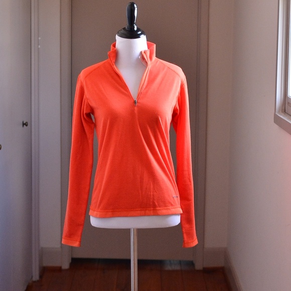 Patagonia Tops - Orange Patagonia Long Sleeve Pull Over Top Small