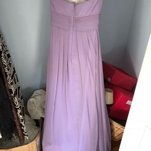 Lavender strapless dress