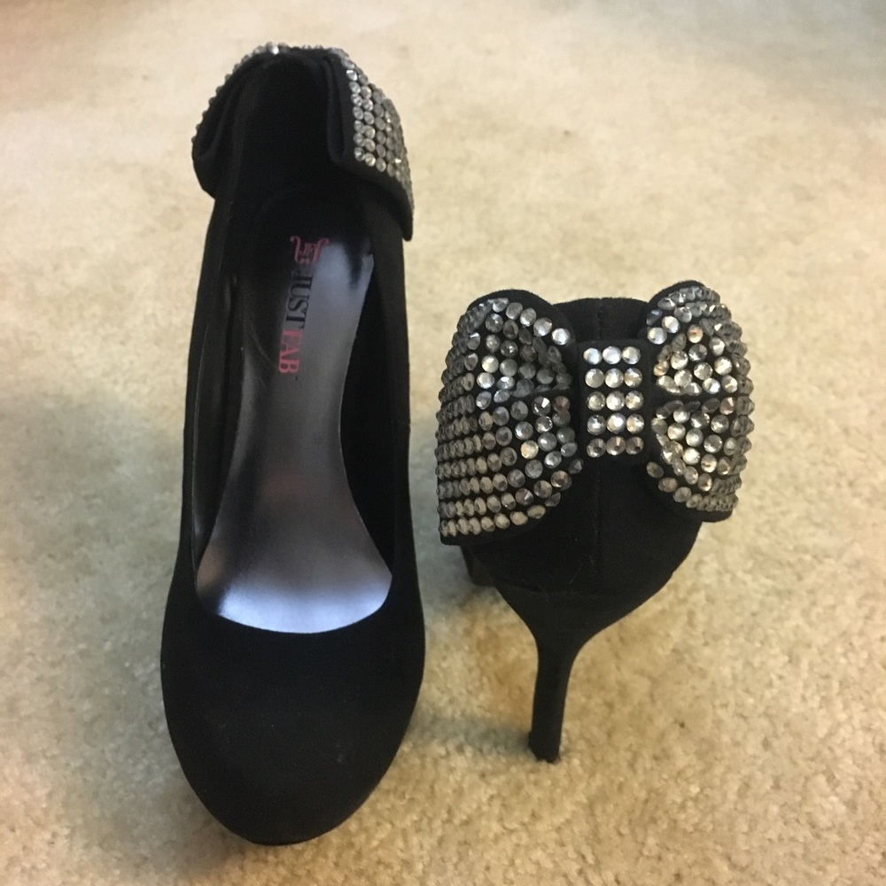 Black Just Fab heels 6.5 size