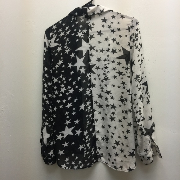 COTTON EXPRESS Button up star shirt Blouse - Picture 4 of 5