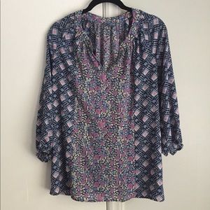 EUC Fleury Bleue Patterned Blouse