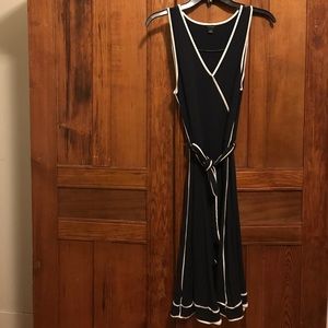 Ann Taylor Navy Faux Wrap Dress