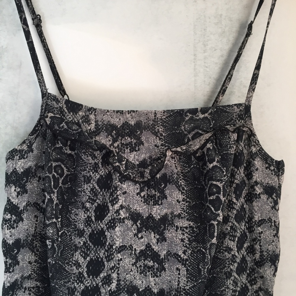 TopShop Ruffled Snakeskin Romper - Picture 2 of 4