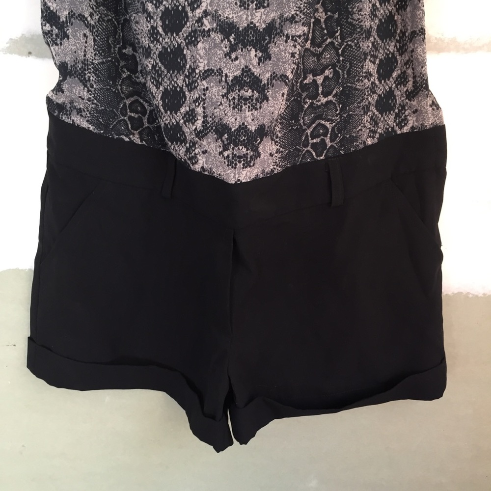 TopShop Ruffled Snakeskin Romper - Picture 4 of 4