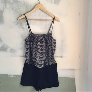 TopShop Ruffled Snakeskin Romper