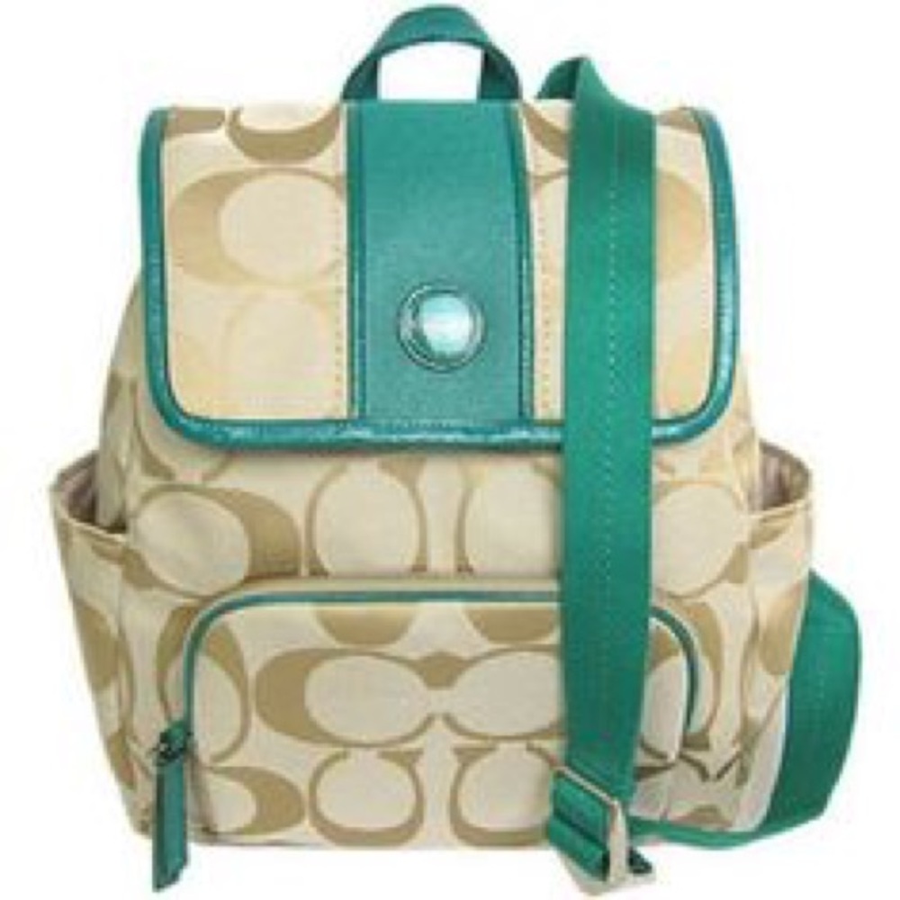 Limited Edition Coach Signature Stripe Backpack