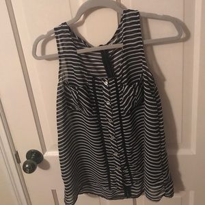Button up tank top, see through