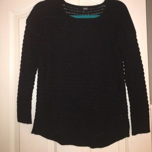 Black Crop Wool Sweater