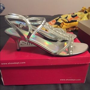 Silver Slipper Heels