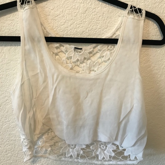 Lace Back Crop Top - Picture 1 of 3