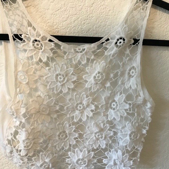 Lace Back Crop Top - Picture 2 of 3