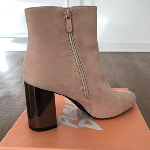Public Desire Camel Suede Bootie