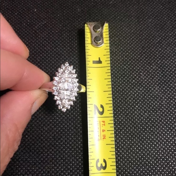 Jewelry - Size 10 Sterling Silver CZ Cluster Ring