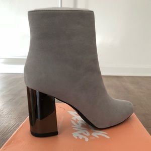 Public Desire Grey Suede Bootie