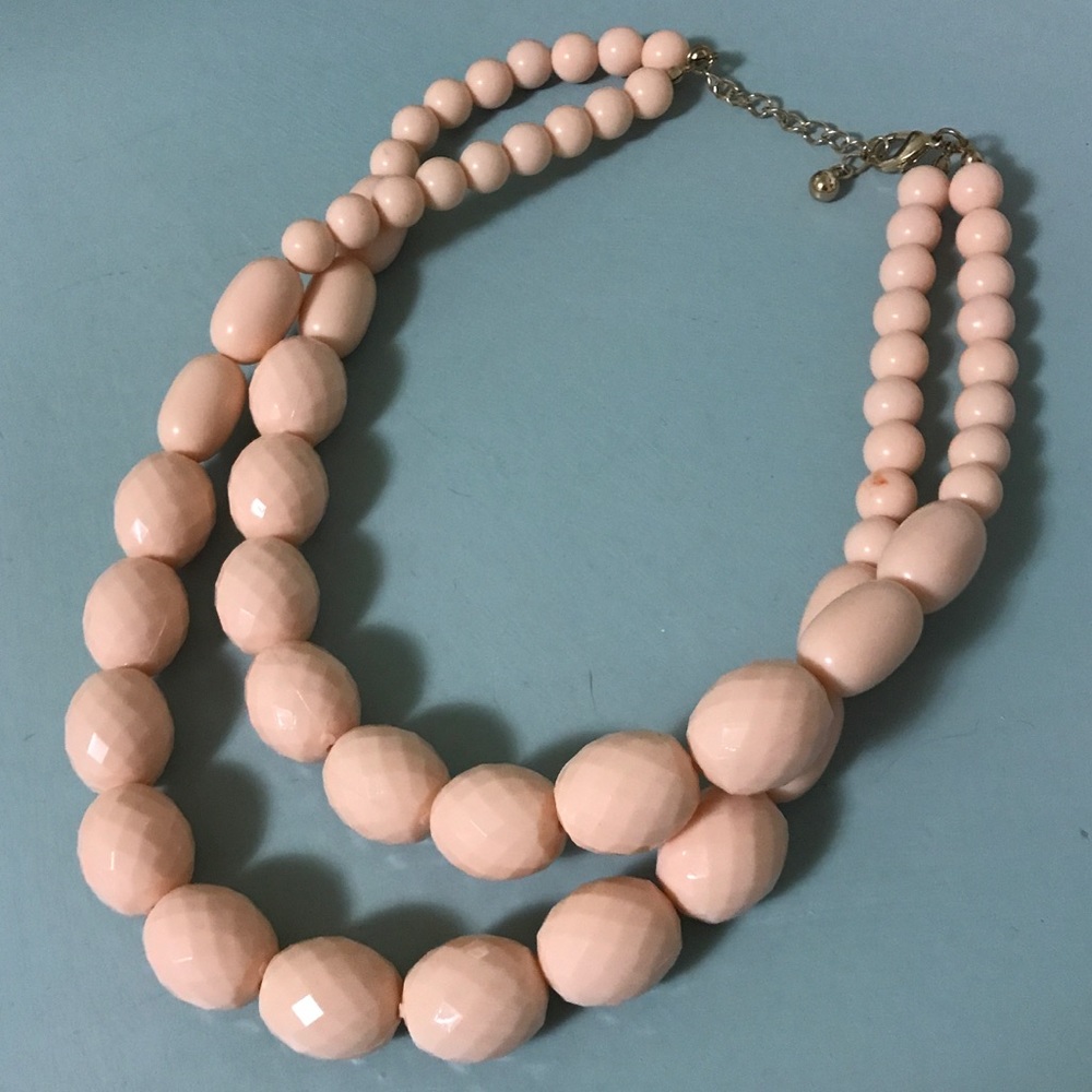 Forever 21 Peach Double Layer Statement Necklace