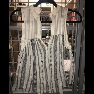Free People Embroidered Top