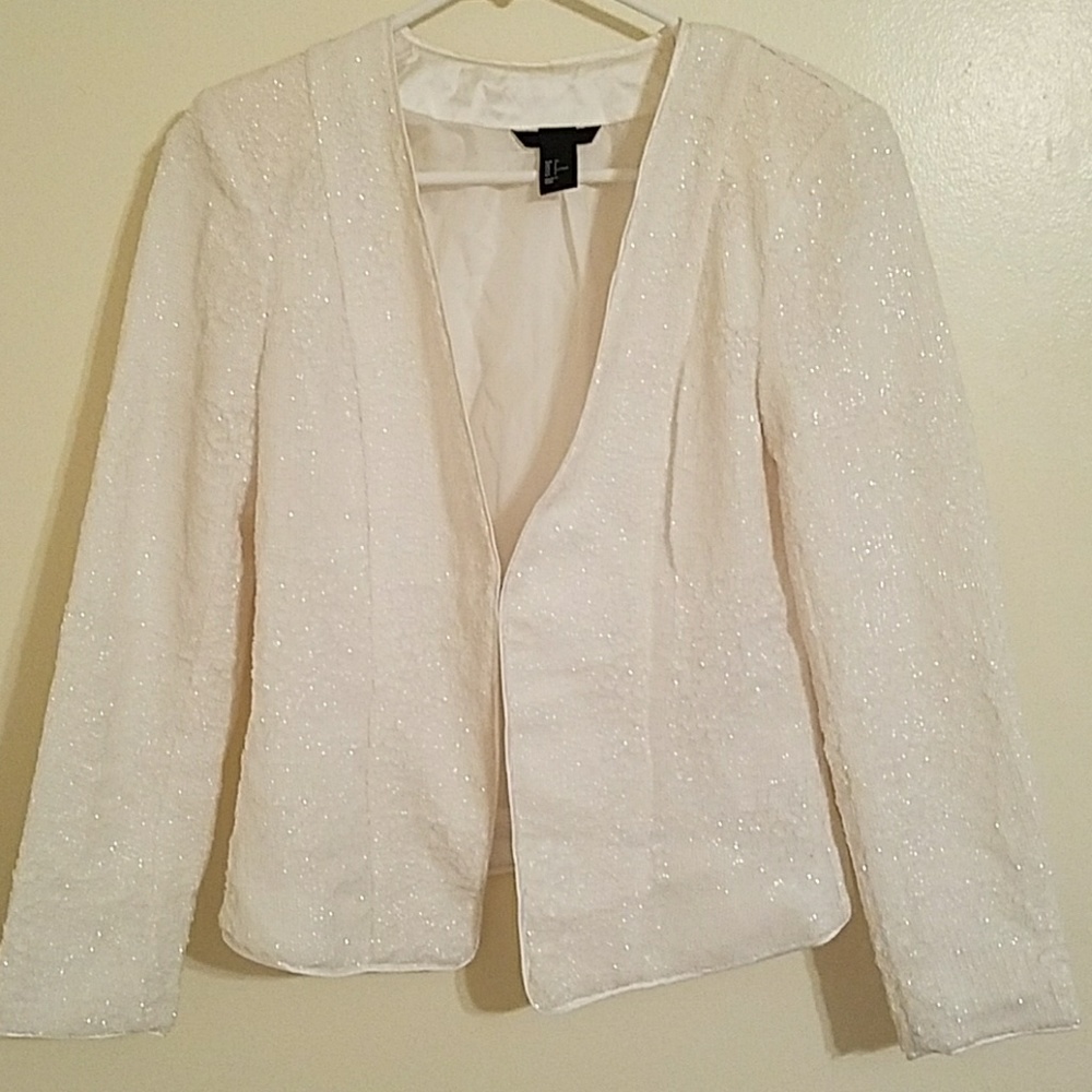 NWOT Stunning White Sequin Blazer