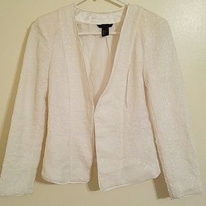 NWOT Stunning White Sequin Blazer