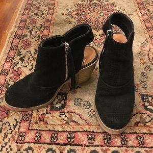 Dolce Vita Black Suede Bootie Mule