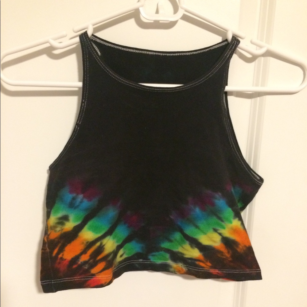 Tie Dye Halter Crop Top