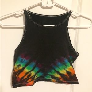 Tie Dye Halter Crop Top
