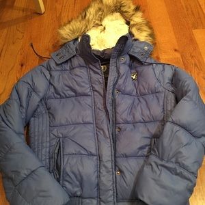 American Eagle Periwinkle Puffer Coat