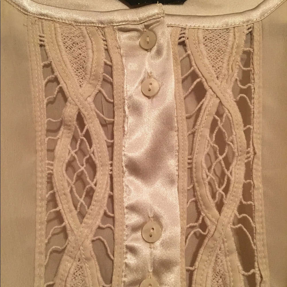 Mom2Mom Maternity Woman's Romantic Blouse, Cream - Picture 3 of 5