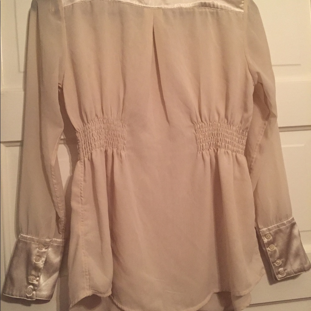 Mom2Mom Maternity Woman's Romantic Blouse, Cream - Picture 4 of 5