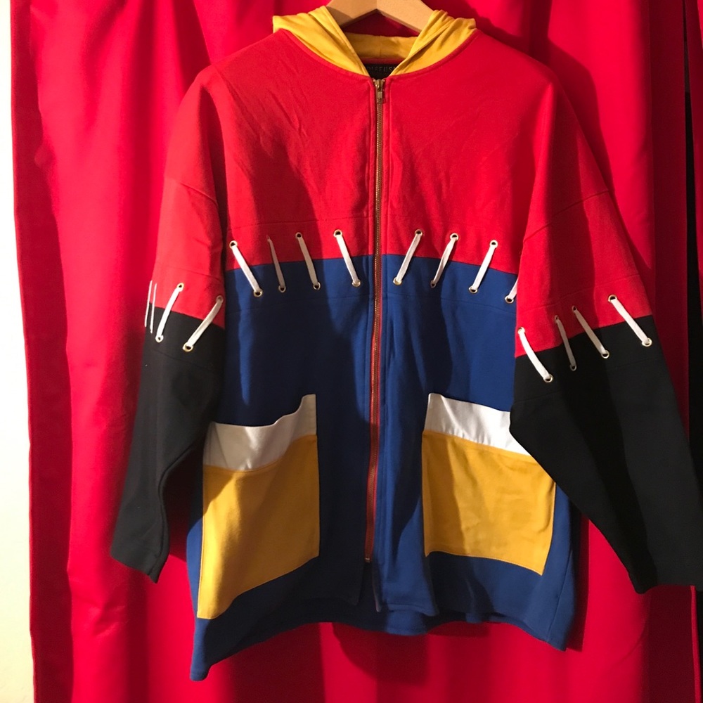 Multi color jacket.