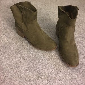 Merona Army Green Booties