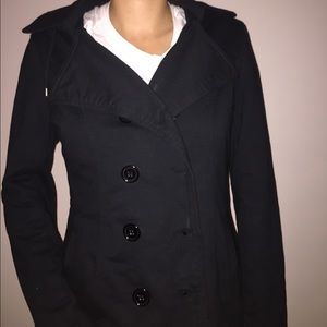 Black hooded Peacoat