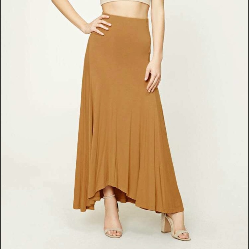 Forever 21 Camel Maxi Skirt- NWT
