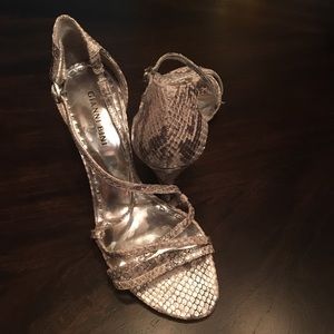 Silver Snake Skin Gianni Bini Heels