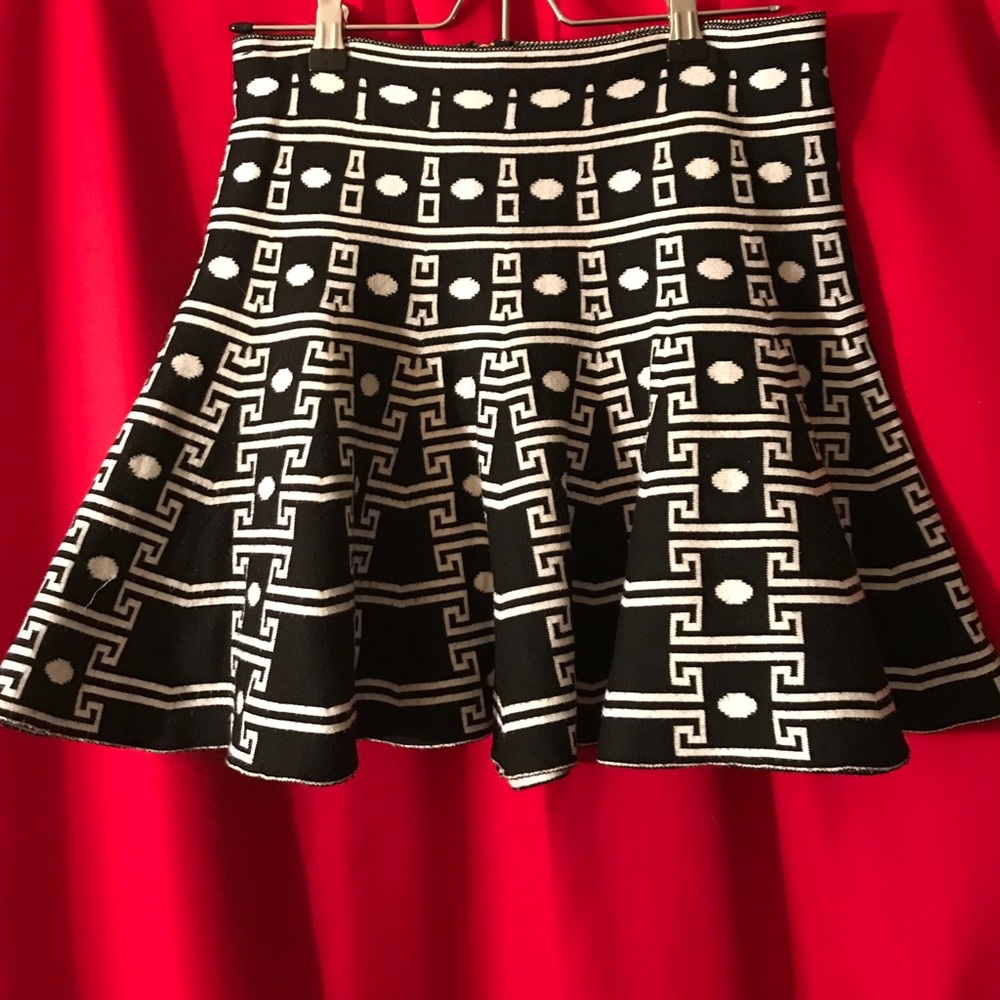Black and white stretch cotton shirt