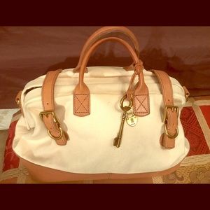 Fossil Leather/Canvas Doctor Bag