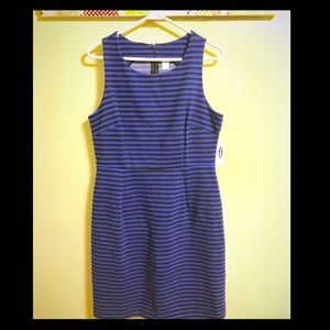 NWT Old Navy Blue and Black Striped Sheath Dress