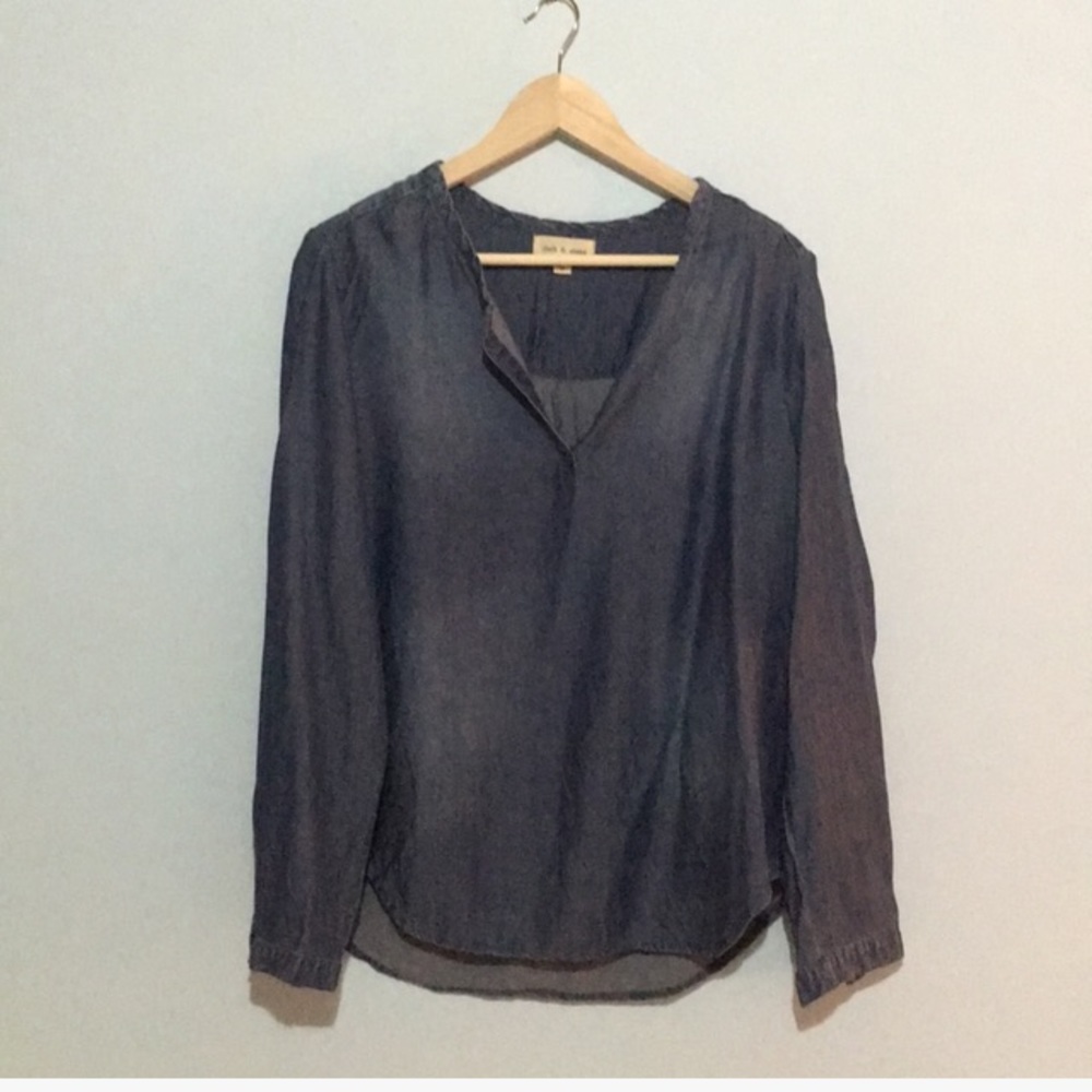 Anthropologie Cloth & Stone Chambray Jean Sz M - Picture 2 of 5
